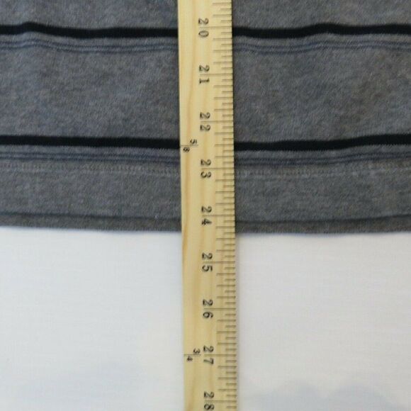 Eddie Bauer Shirt Mens Size Large Golf Polo Grey Black Stripe Heavyweight Cotton - Picture 8 of 8